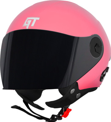 Steelbird SBH-64 GT Reflector ISI Certified Open Face Helmet for Women and Men Motorbike Helmet(Dashing Pink)