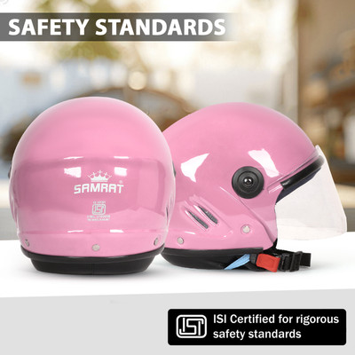 warriorride OPEN PINK OPEN FACE HELMAT ISI APPROVED Motorbike Helmet(Pink)