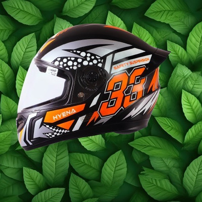 OZONE Full Face_Unique Design Helmet_Premium Class_@V@45 Motorbike Helmet(ORENGE-BLACK)