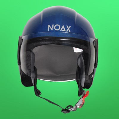 NOAX unisex open face helmet for safty387 Motorbike Helmet(Blue)