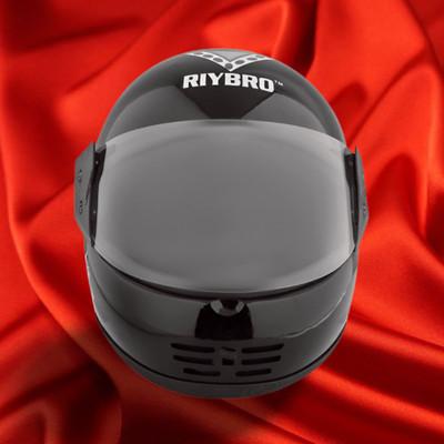 Riybro Full Face ISI Marked High Material with Adjustable strap for Men & Boy Riding Motorbike Helmet(BLACK-SILVER)