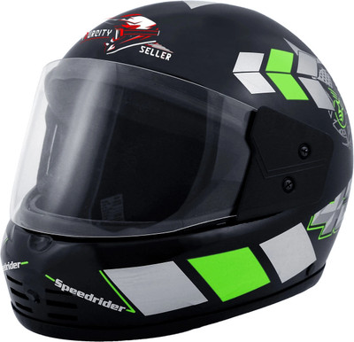 YOURCITYSELLER new 6 jali green Motorbike Helmet(Green)