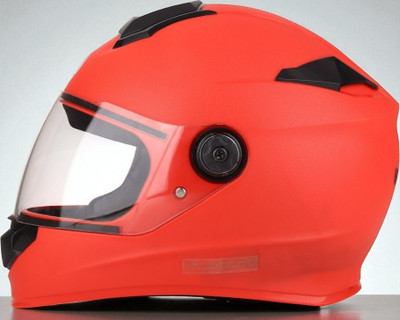 deletion Adien-2 with Anti UV PC Visor ABS Material Unisex (OO-1) Motorbike Helmet(Red)