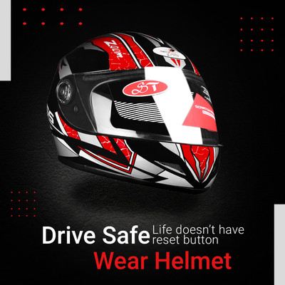 YOURCITYSELLER Red Strong and Durable Stylish Matt Finish Full Face Motorbike Helmet Motorbike Helmet(Red)