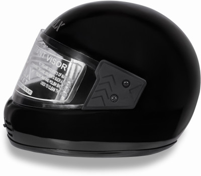 NOAX ISI marked helmet solid unisex helmet (fk36 Motorbike Helmet(Black)