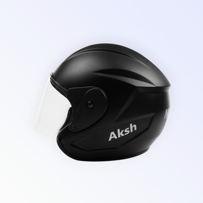 NOAX ISI marked helmet solid unisex helmet (fk54 Motorbike Helmet(Black)