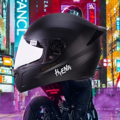 OZONE HyEnA_Super_Quality_Helmet_For Safety n Style_@LG@_0142 Motorbike Helmet(Black)