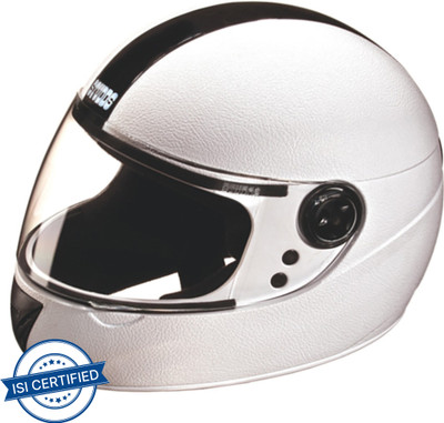 STUDDS Chrome Elite Motorbike Helmet(White)