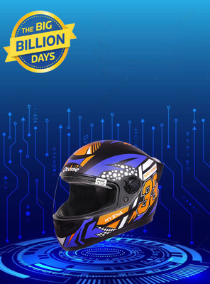OZONE Premium Quality_Full Face Helmet_zigzag Mix_A21@6 Motorbike Helmet(BLACK-ORANGE)