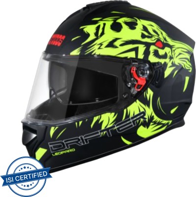 STUDDS Drifter D2 Full Face Helmet with Clear Visor (Matt Black N5, L) Motorbike Helmet(Matt Black)