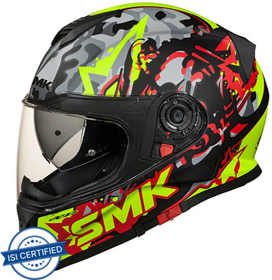 SMK Twister Attack Motorbike Helmet(Matt Black)