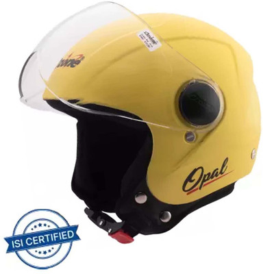 OZONE JBB_CLASS ONE HELMET_OPEN FACE_LIGHT WEIGHT_@SAFTEY@_29 Motorbike Helmet(YELLOW PLAIN)