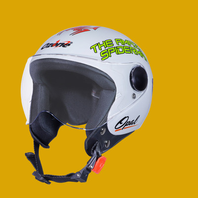 OZONE Zipp helmet _openface_largesize_058 Motorbike Helmet(White)