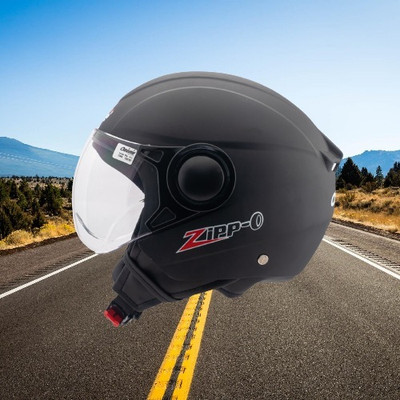 OZONE Zipp helmet_openface_largesize_Ozo0004 Motorbike Helmet(Black)