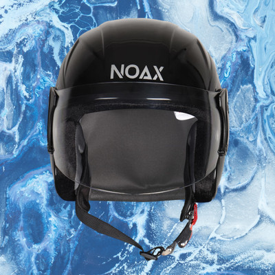 NOAX unisex open face helmet for safty15 Motorbike Helmet(Black)