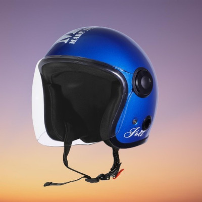 OZONE Jolt plain helmet_openface_largesize_Ozo0056 Motorbike Helmet(Blue)