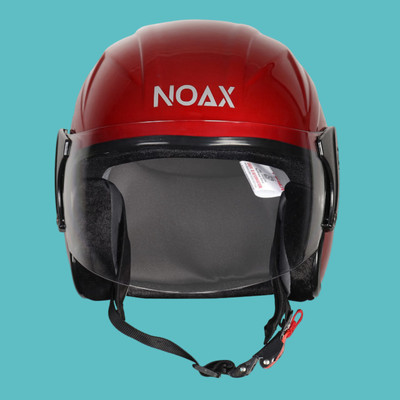 NOAX KING OF HELMET UNISEX OPEN FACE HELMET_22 Motorbike Helmet(Red)