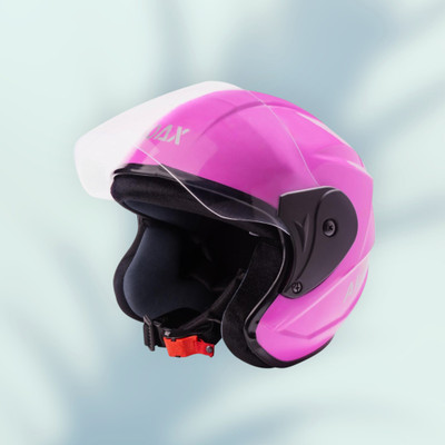 Font Unisex Full Face Helmet For Motorbikes -673A Motorbike Helmet(Pink)