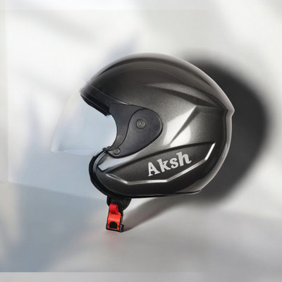 Font Helmet GOOD QUALITYFOR UNISEX for BIKE_-186A Motorbike Helmet(Black)