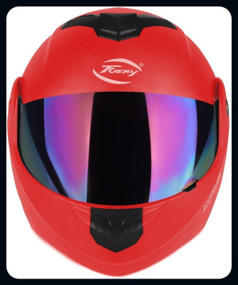 fuery Flipup Rainbow visor Red RFU-98_New Motorsports Helmet(Red)
