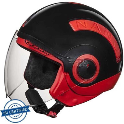 Buras NEW BEST QUALITY STUDDS NANO HELMET Motorbike Helmet(Black, Red)