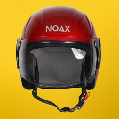 NOAX KING OF HELMET UNISEX OPEN FACE HELMET_12 Motorbike Helmet(Red)