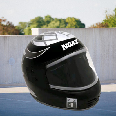 NOAX full face unisex helmet for safty26 Motorbike Helmet(Black)