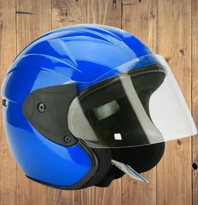 Lxt Blue_Half_face_Helmet_with ISI Certified_BL84 Motorbike Helmet(Blue)