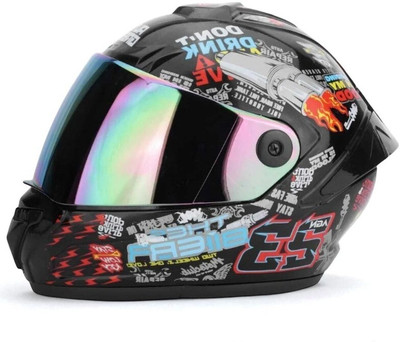 deletion Speed Biker With Rainbow Visor ABS Material (MM-1) Motorbike Helmet(Multicolor)
