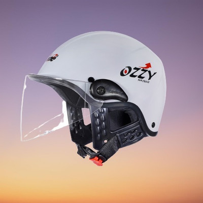 OZONE Ozzy plain helmet_openface_largesize_Ozo0064 Motorbike Helmet(White)