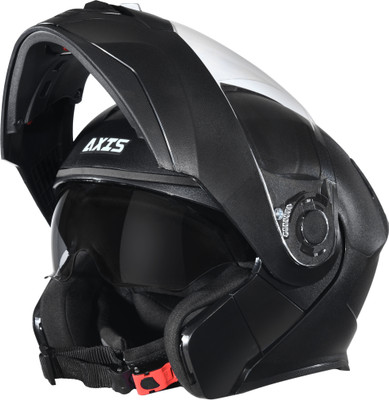 ABP Axis ISI & DOT Certified Flip Up With Dual Visor Motorbike Helmet(Matte Black)