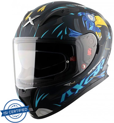 Axor Street Zazu Motorbike Helmet(Dull Black Blue)