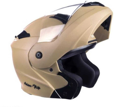 FOROLY Deletion Flipup ISI with Polycarbonate Visor Motorbike Helmet(Grey)
