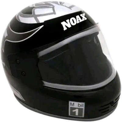 Font full face unisex helmet for safty1-AAA Motorbike Helmet(Black)