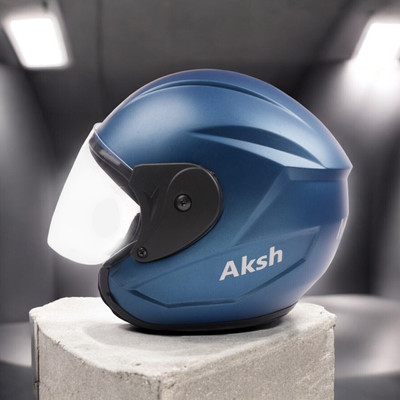 NOAX SAFETY HELMET FOR ONROAD RIDDING SOLID MATERIAL-TWO WHEELER(SLFK-AT-746 Motorbike Helmet(Blue)