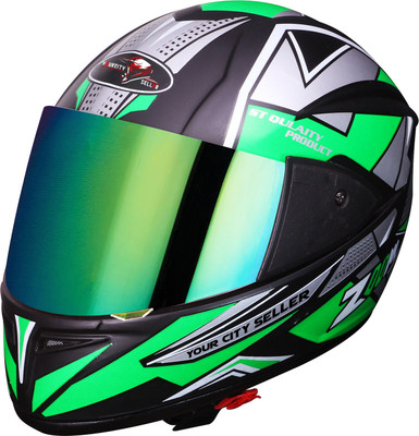 Quite s g r Motorbike Helmet(Green)