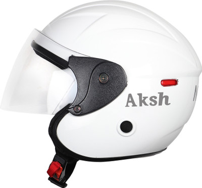 NOAX SAFETY HELMET FOR ONROAD RIDDING SOLID MATERIAL-TWO WHEELER(SLFK-AT-1364 Motorbike Helmet(White, Black)