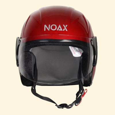 NOAX KING OF HELMET UNISEX OPEN FACE HELMET_121 Motorbike Helmet(Red)