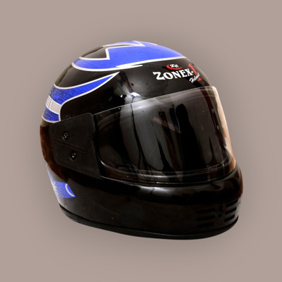 zonex-1 Zonex -1 Full Stylish Helmet (blue) Motorbike Helmet(Black)