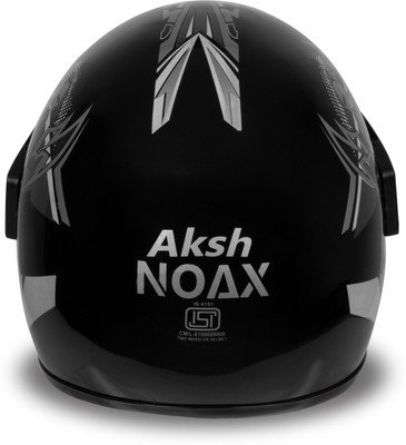 NOAX ISI marked helmet solid helmet((fk81 Motorbike Helmet(Silver)