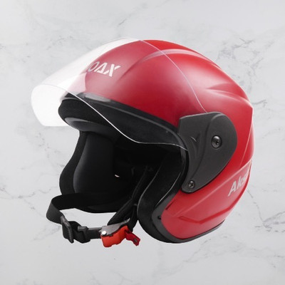 NOAX G-SKY half face Red matt Motorbike Helmet(Red)
