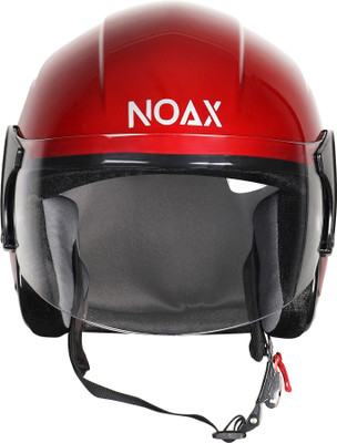 NOAX Nano Red Without indicator half face stylish helmet Motorbike Helmet(Red)