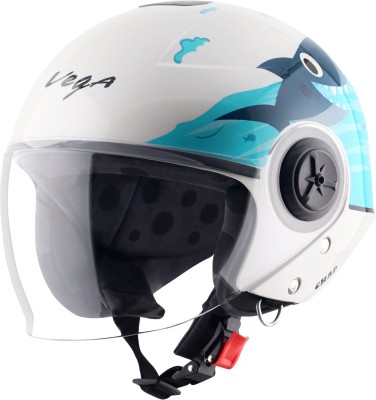 VEGA CHAP Motorbike Helmet(White Blue)