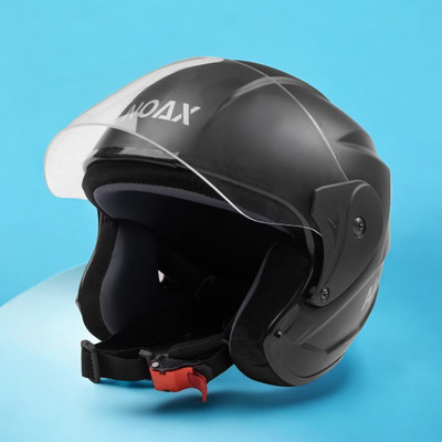 NOAX UNISEX SAFETY HELMET ONROAD HELMET- TWO WHEELER,BIKE & SCOOTER (SL-2948 Motorbike Helmet(Black)