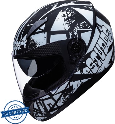 STUDDS Shifter D4 Motorbike Helmet(Matt Black, White)