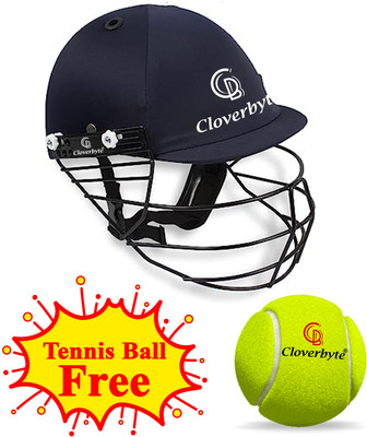 CLOVERBYTE Cricket Full Size Navy Blue Practice Helmet for Men & Boys With Free Tennis Ball Cricket Helmet(Blue, Yellow)