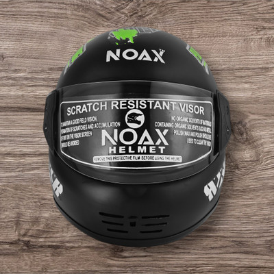 NOAX unisex full face good hard quality helmet-Green254254- - 54GREENGREEN254 Motorbike Helmet(Green)