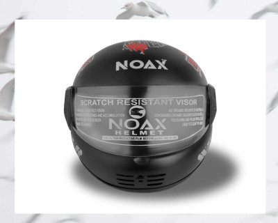 NOAX ISI MARKED FULL FACE HELMET FOR SAFE RIDING UNISEX BUYY_418 Motorbike Helmet(Red)