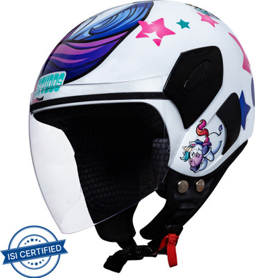 STUDDS Femm Super 540 D1 Motorbike Helmet(White)