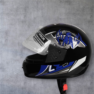 NOAX ISI MARKED KING OF HELMET UNISEX RIDDING HELMET TOP SELLING(DD-120 Motorbike Helmet(Blue)